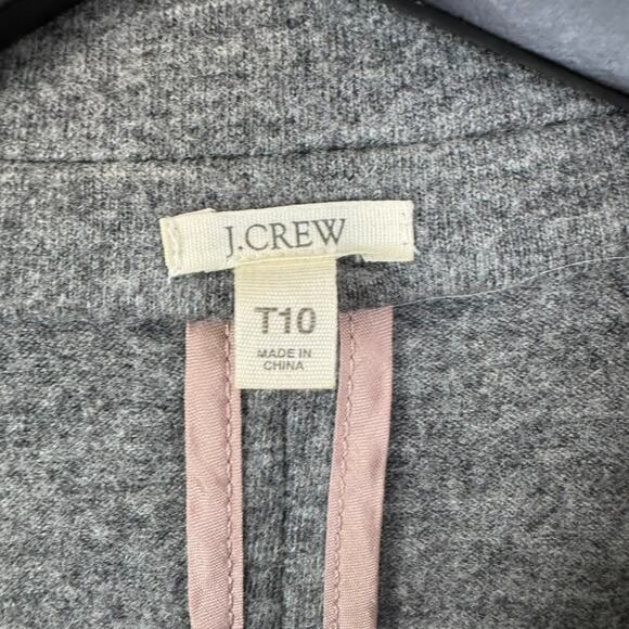 J.Crew Wool 10 Tall M L Benny Double Breasted Blazer Unstructured Gray Unlined - Picture 6 of 16